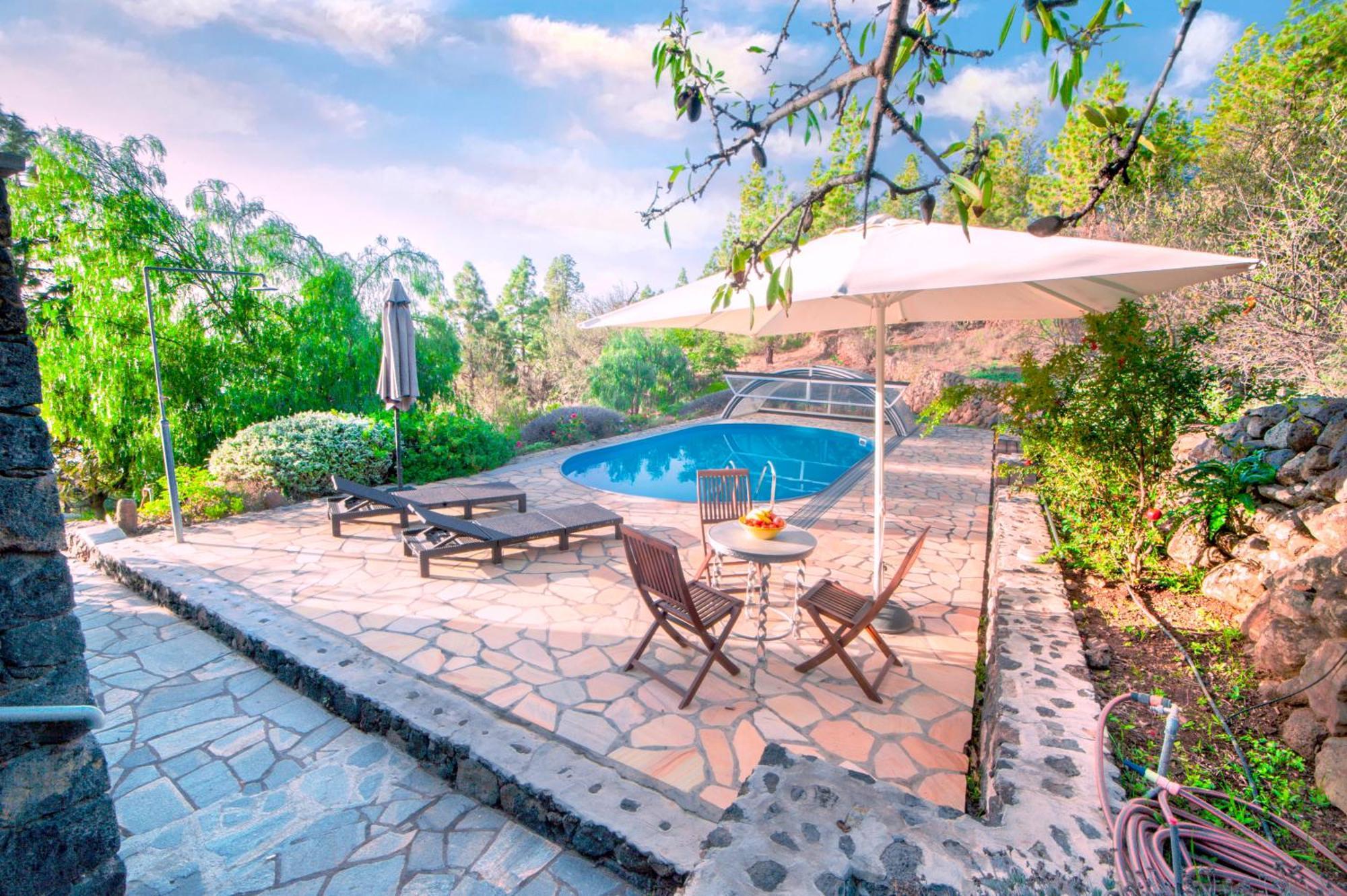 Feriendomizil Finca Tijarafe Mit Beheiztem, Abdeckbarem Pool Экстерьер фото